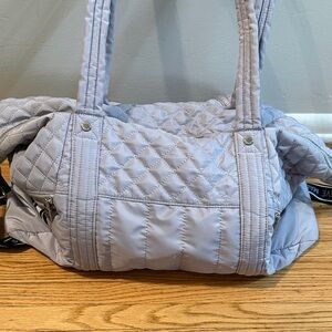 Quilted Light Gray/Purple Women’s Tote Bag